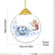 thumbnail image 1 of Uuiauoio Glass Easter Ornament 2D Flat Pendant with Bunny Egg Designs for Tree Gift Basket Filler Holiday Party Decorations Keepsake, 1 of 5