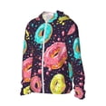 thumbnail image 2 of Kll Donuts1 Print Men'S Women’s Upf 50+ Sun Protection Outdoor Hoodie Jacket Long Sleeve Fishing Hiking Performance Shirt- Large, 2 of 8