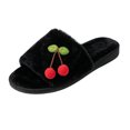thumbnail image 2 of KEVCHE Womens Fuzzy Slippers , Warm Plush Interior with Non-Slip Tread , Indoor Outdoor House Shoes, 2 of 6