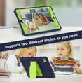 thumbnail image 5 of XYX Case for 10.2 inch iPad 9th/8th/7th Generation (2021/2020/2019), Dual Layer Slim Heavy Shockproof Rugged Protective Cover Case with Kickstand (Navy Lime), 5 of 7