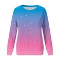 thumbnail image 3 of pbnbp Fall Sweater for Women 2023 Trendy Ombre Tie Dye Long Sleeve Pullover Casual Loose Fit Color Thin Crewneck Sweatshirts, 3 of 5