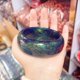thumbnail image 3 of Blue Porcelain Look Resin Bangle Bracelet, Blue Tone, Boho Jewelry Gift for Men Women, 3 of 4