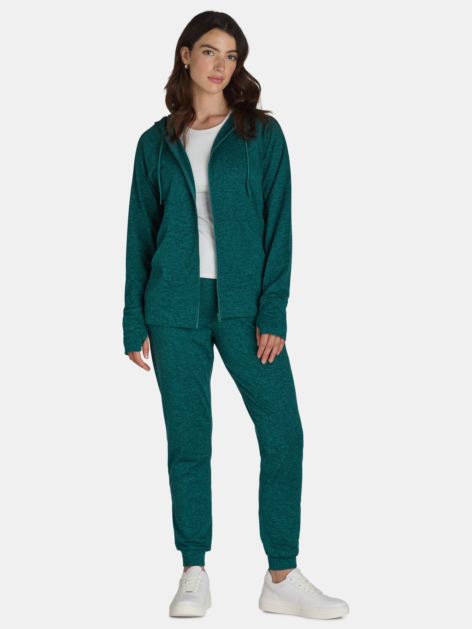 Athletic Works Women's and Women's Plus ButterCore Zip-Up Hoodie, Sizes XS-4X