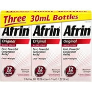 Afrin® Original Nasal Decongestant Nasal Spray 3-30mL Bottles