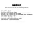 thumbnail image 2 of TEC Front Rear Ceramic Brake Pads Kit for Car Ford E-350 Super Duty E-250 Econoline Club Wagon KTC-100358, 2 of 10
