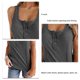 thumbnail image 5 of Camiseta sin mangas con botones, cuello en U Camiseta sin mangas con botones y cuello en U Camisa sin mangas de punto acanalado Eficiencia óptima, 5 of 6