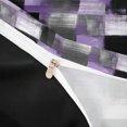 thumbnail image 4 of Homewish Grunge Checkered Bedding,Aesthetic Artwork Duvet Cover Full,Purple White,Black Reversible,3pcs,1 Duvet Cover and 2 Pillowcases, 4 of 6