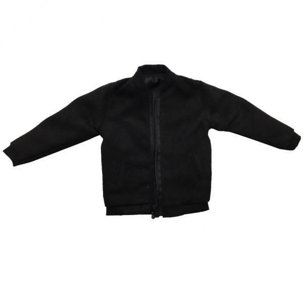Chaqueta De Bombardero Negra Con Cremallera Sunnimix Para Hombre A Escala 6x1/6 De Figura De Acción 12''