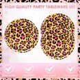 thumbnail image 3 of Set de vajilla desechable para fiesta con estampado de leopardo Funnio lucu, 40 piezas, 3 of 6
