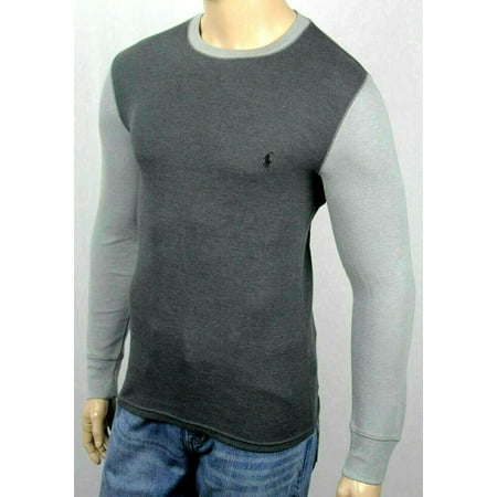 Polo Ralph Lauren Mens Grey Crewneck Waffle Sleep Shirt Size M