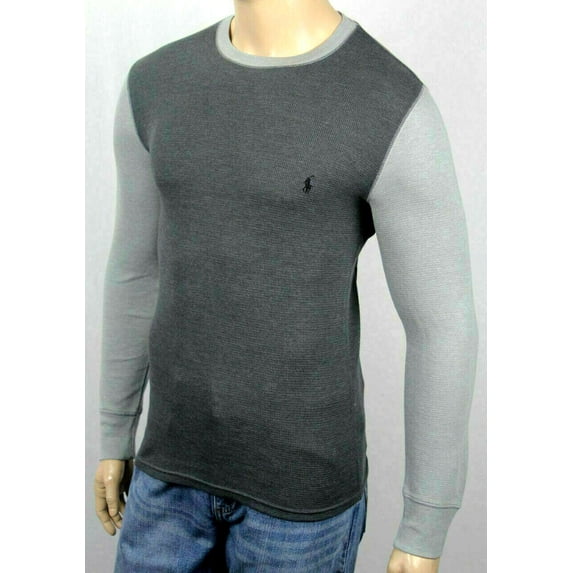 Polo Ralph Lauren Mens Grey Crewneck Waffle Sleep Shirt Size M