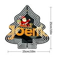 thumbnail image 2 of Stylish Metal Hanging Christmas Tree Wind Spinner - Santa Sleigh Design with Concentric Circles Perfect for Yard & Garden Decor, 2 of 7