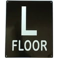 thumbnail image 5 of L FLOOR SIGN (10X12,Black Aluminum) -ref21422, 5 of 5