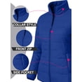 thumbnail image 5 of Womens Zipper Packable Puffer Jacket Warm Insulation Winter Outerwear Aulta R.Blue Coat for Hiking-XL, 5 of 9