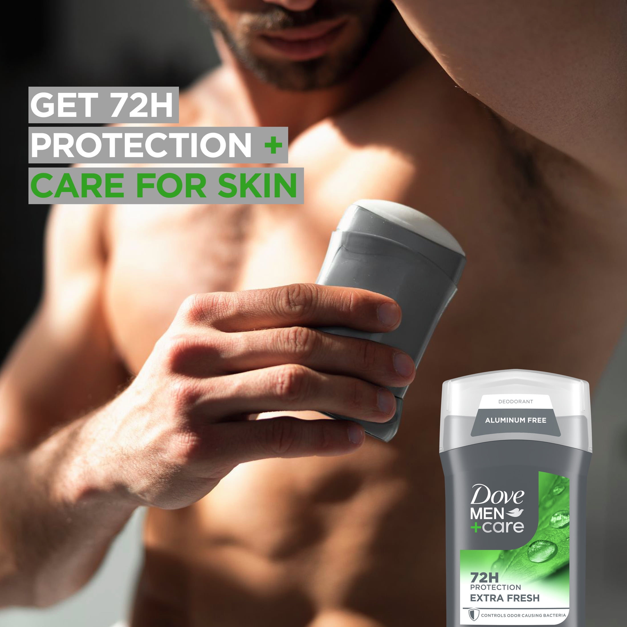 Dove Men+Care Deodorant Stick for Men Extra Fresh Aluminum Free with Moisturizing Cream, 3 oz