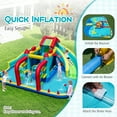 thumbnail image 3 of Patiojoy Inflatable Double Water Slide Park Giant Bouncy Castle w/ Obstacle Course 735W Blower Included, 3 of 9