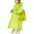 thumbnail image 4 of Wdhugt Raincoats for Kids Reusable Rain Ponchos With Hood And Sleeves Waterproof Rain Coats for Boys And Girls Raincoat With Schoolbag Bit, 4 of 5