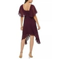 thumbnail image 5 of kensie Robes Femmes Bordeaux Manches Courtes Col en V Midi Robe Fourreau 4, 5 of 5