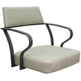 thumbnail image 3 of Pemberly Row Swivel Tilt Metal Dining Caster Chair - Ocean Beige - Gray Frame, 3 of 3