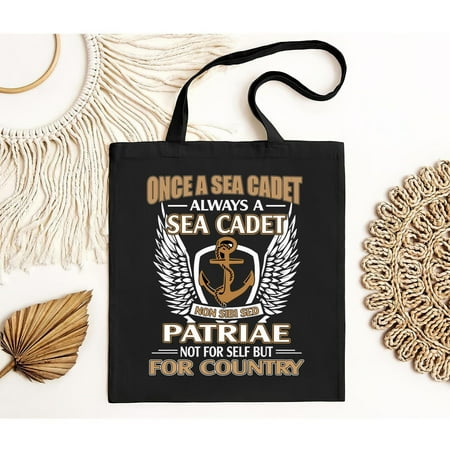 vintage Us Once A Sea Cadet Always Non Sibi Sed Patriae Not Tote Bag Made in USA S--TH24280