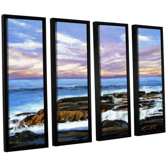 ArtWall Gene Foust "Rolling Water" 4-Piece Floater Framed Canvas Set