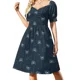 thumbnail image 2 of Vestido Paisley Game Day Vestido sin mangas de mármol blanco de Florida Vestido de noche para mujer de lujo, 2 of 8