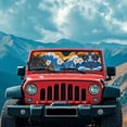 thumbnail image 3 of Yuyamidu Seaside Windshield Sun Shade for Jeep Wrangler TJ JK JKU 1997-2018, Frangipani Front Window Sunshade Sun Visor , Keep Your Car Cool, 3 of 7