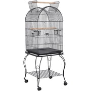 Bilot 59-inch Dome Open Top Large Medium Parrot Cage On Stand for Sun Parakeets Conures Parrot Rolling Cockatiel Cage