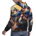thumbnail image 6 of Fotbe Men's Hoodie with Cool Cat With Sunglasses Pattern - Kangaroo Pocket Pullover Hooded Sweatshirt, Perfect for Daily Wear, Travel, and Home-Medium, 6 of 7