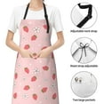 thumbnail image 5 of Rateoe Floral Strawberr Aprons with Pocket,Men Womens Aprons Waterproof Adjustable Cooking Aprons for Kitchen Gardening and Salon, 5 of 7