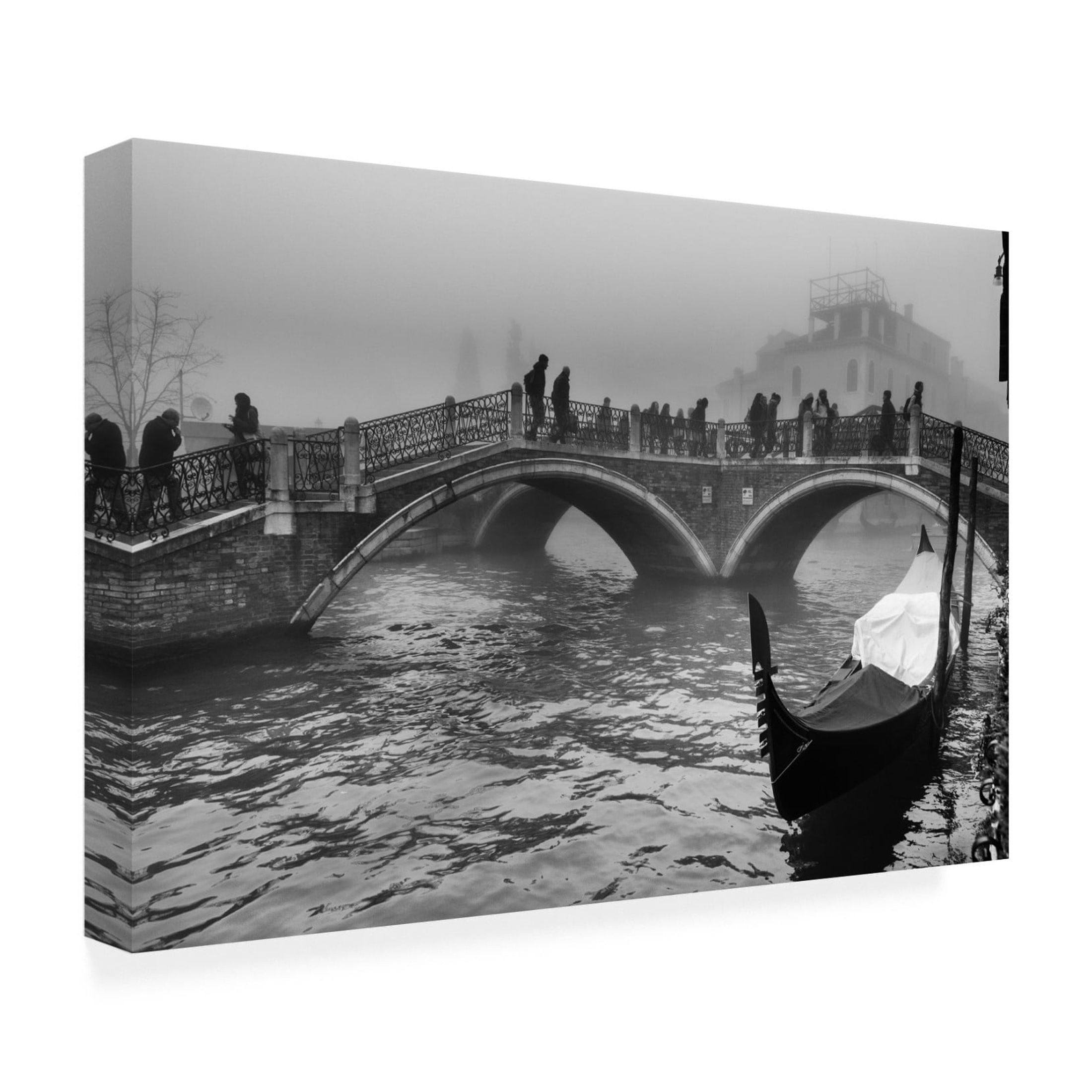 Canvas Wall Art - Stefano Avolio ' Tre Ponti - Three Bridges' Wall Art for Living Room, Bedroom, or Office Décor by Trademark Fine Art - 24 x 16 Inches