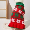 thumbnail image 4 of Dot Print Pet Sweater Dress Warm Knitted Princess Dress for Christmas Festivities, 4 of 8