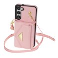thumbnail image 3 of Nalacover Case for Samsung Galaxy S23 Plus, Crossbody Wallet Case with Card Slots Holder, PU Leather Lanyard Shoulder Strap Purse Cover with Kickstand Shockproof Case, Pink, 3 of 10