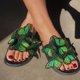 thumbnail image 1 of Chanclas bordadas con lazo de verano para mujer, zapatos planos Wmkox8yii hj789, 1 of 6