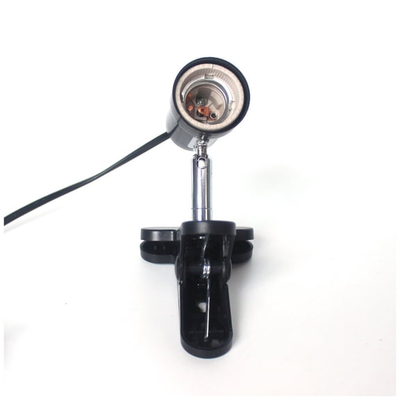 Bewildely Luz de calentamiento con enchufe CN sin bombilla, soporte de lámpara para acuario con ángulo ajustable de reptil y Animal con Clip para pecera Iluminación y accesorios Bewildely HA071985-01