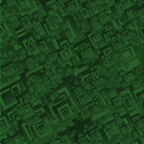 Ahgly Company Indoor Square Patterned Green Area Rugs, 6' Square