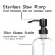 thumbnail image 3 of Dispensador de jabón 16oz,2 uds. Dispensador de jabón de vidrio para cocina de baño Afortunado Sencillez, 3 of 4