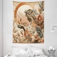thumbnail image 3 of Ambesonne Boho Tapestry Wall Hanging, Peachy Hues Nature Lady Botany, 60"x80", Slate Blue and Pale Rust, 3 of 3