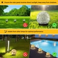 thumbnail image 4 of COWIN 4 Pack 3.9'' Solar Globe Lights Outdoor Waterproof,30 LED Cracked Glass Globe Solar Power Ground Lights,Solar Orbs Outside-Outdoor Decorations Patio & Yard Lawn Backyard Decor(Warm White), 4 of 8