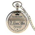 thumbnail image 1 of Engraved Pocket Watch To Son I Love You Gifts From A Mom Dad Birthday Gift Fob Watches Chains-yujia-yujia, 1 of 3