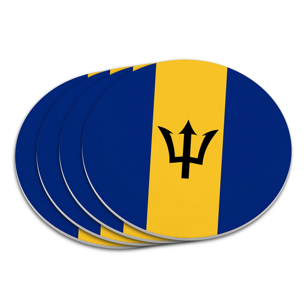 Barbados Flag Set of 4 Coasters 