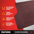 thumbnail image 2 of Motor Trend FlexTough Rear Car Cargo Trunk Mat, Heavy Duty Trimmable Liner, All-Weather No-Slip Grip, Universal for SUV Van Truck, Burgundy, 2 of 9