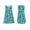 thumbnail image 7 of Sikiie Cartoon Dog And Cat Print Women's Sleeveless Dress with Pockets Round Neck Sundress, Suitable for Daily, Office, Vacation Summer Wear, 7 of 7