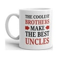 thumbnail image 2 of 11 oz Coolest Brothers Make the Best Uncles Baby Announcement New Uncle Gift White Coffee Mug Tea Cup, 2 of 3