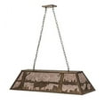 thumbnail image 5 of Meyda Tiffany 50019 Long Buffalo At Lake 6 Light 48" Wide Linear Pendant - Copper, 5 of 6