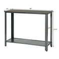 thumbnail image 2 of Costway Table Console avec Étagère de Rangement Cadre en Métal Aspect Bois Table d'Entrée Argent, 2 of 7