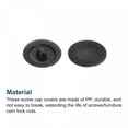 thumbnail image 3 of Screw Cap Covers, 80 pcs 11.8x3.3mm Plastic Screw Decoration Cover for Phillips Cam Fitting Nut Self-Tapping Screw, Black, 3 of 4