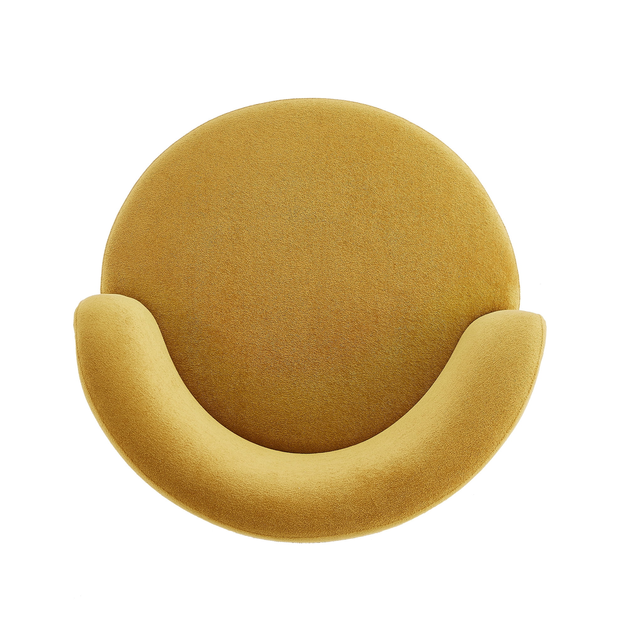 Euroco Swivel Accent Chair, 360° Swivel Barrel Chair with Curve Back and Soft Cushion,Chenille Reading Chair Single Sofa for Small Space,Living Room or Bedroom,Yellow