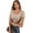 Light Khaki, variant on Luniro Women's Basic Tops Scoop Neck T Shirts Ribbed Knit Slim Short Sleeve Tee Clothes Trendy 2025