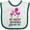 White and Green, variant on Inktastic My Great Grandma Loves Me with Two Flamingos Boys or Girls Baby Bib